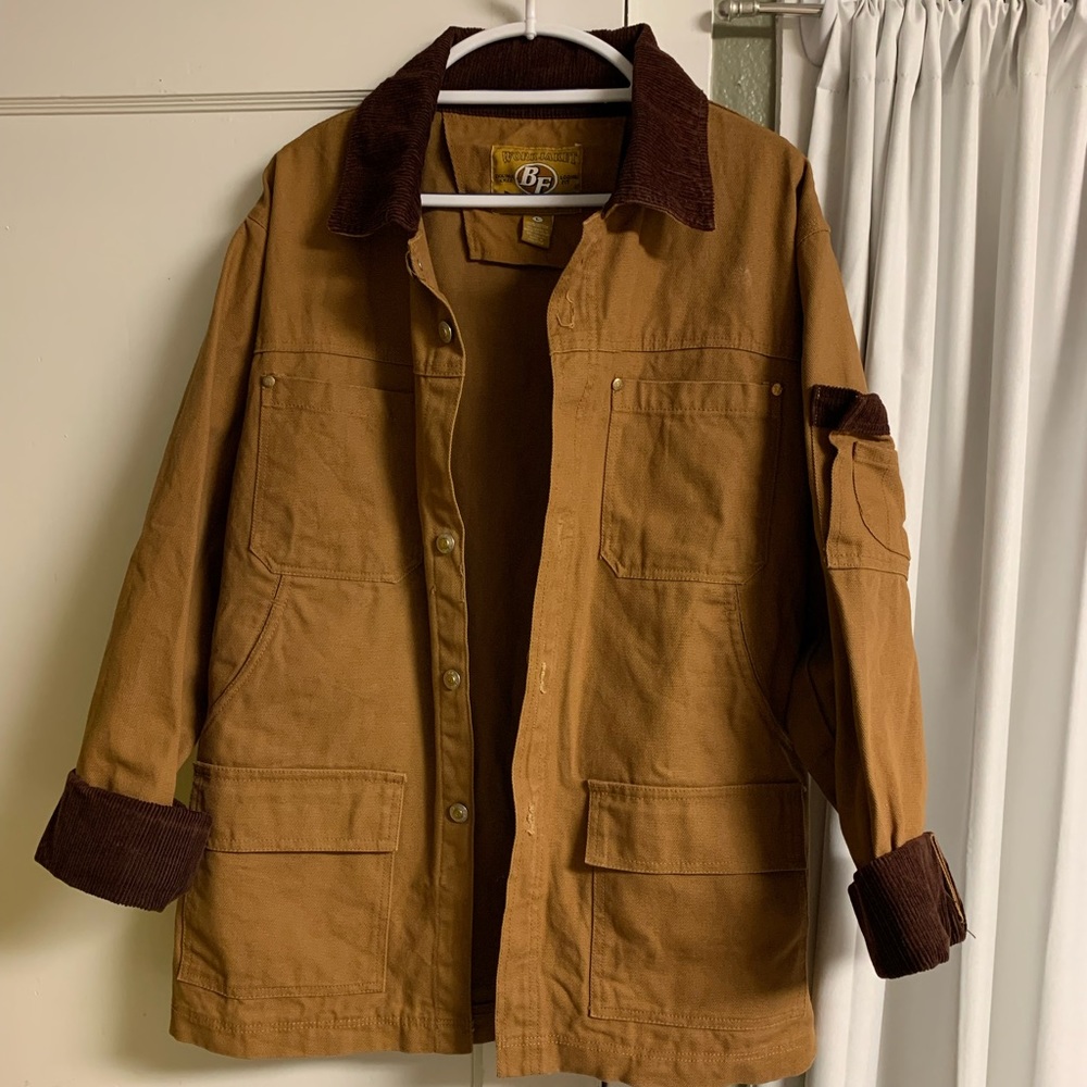 Corduroy collar work jacket